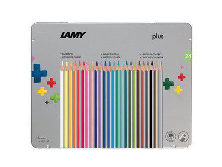 LAMY Crayon de couleur triangulaire plus, étui métal de 24
