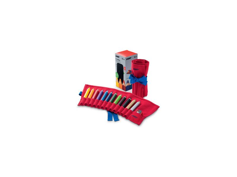 LAMY Crayon de couleur 3-en-1 3plus, rouleau de 12