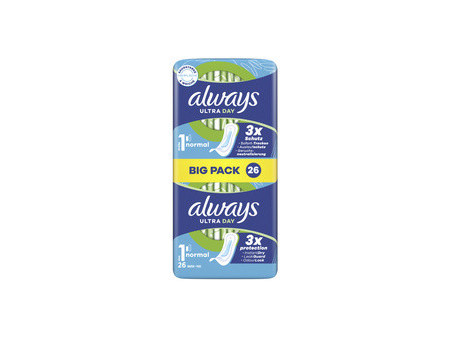 always ultra Serviette hygiénique Normal, BigPack, taille 1