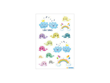 HERMA Sticker DECOR 'Love Songs', pailleté