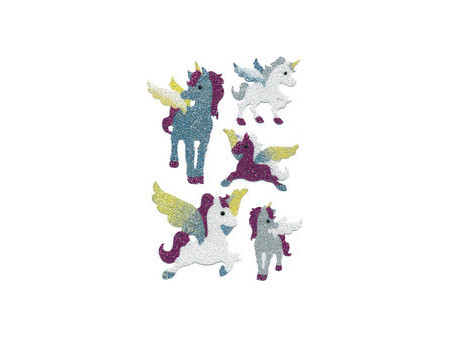 HERMA Sticker MAGIC Happy Unicorns, transpuffy