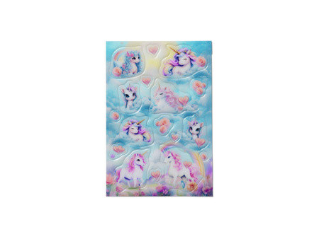 HERMA Sticker MAGIC Happy Unicorns, transpuffy
