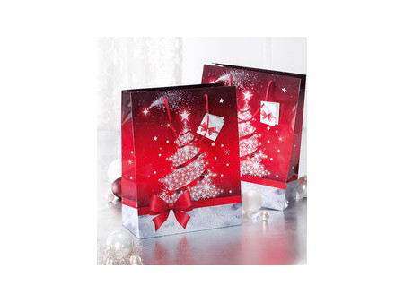 sigel Sac cadeau de Noël 'Sparkling Tree', petit