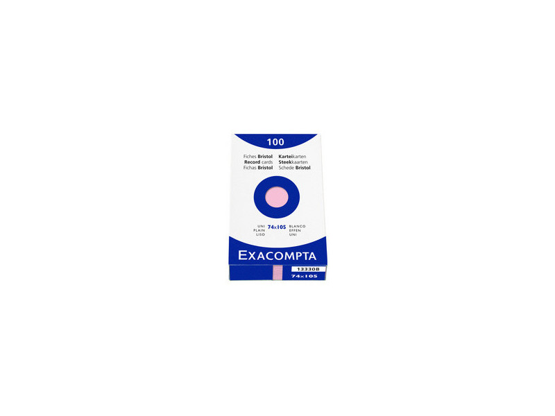 EXACOMPTA Fiches bristol, A7, uni, rose