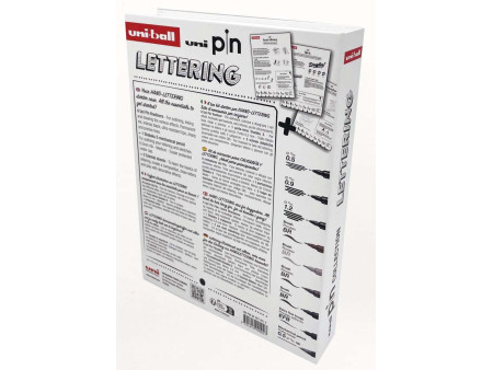 uni-ball Coffret d'initiation uni pin 'LETTERING', 9 pièces