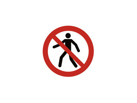 EXACOMPTA Plaque de signalisation 'Interdit de marcher'