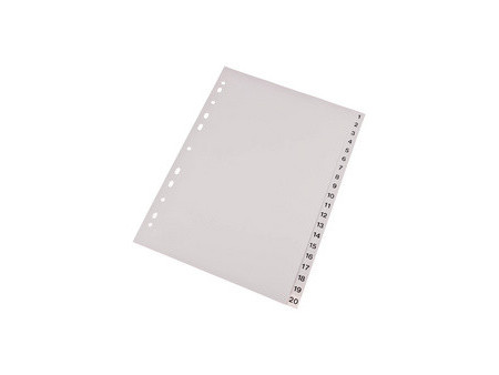 proOFFICE Intercalaires en plastique, numériques, A4