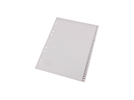proOFFICE Intercalaires en plastique, numériques, A4