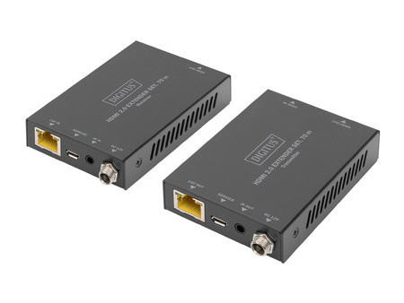 DIGITUS Kit d'extension HDMI, 4K/60Hz, 70 m, noir