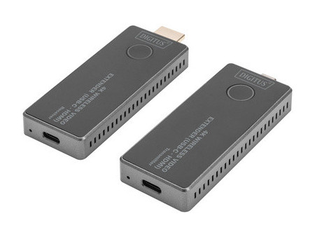 DIGITUS Kit extenseur vidéo 4K sans fil, 30 m (USB-C - HDMI)