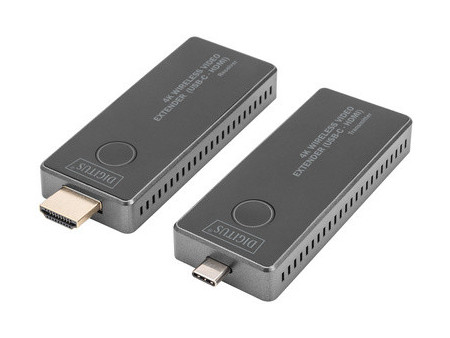 DIGITUS Kit extenseur vidéo 4K sans fil, 30 m (USB-C - HDMI)