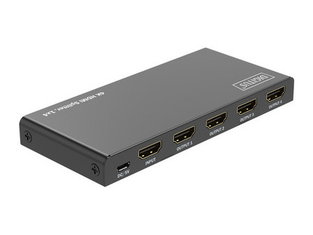 DIGITUS Répartiteur HDMI 4K, 1x4, 4K/60Hz HDCP 2.2, noir