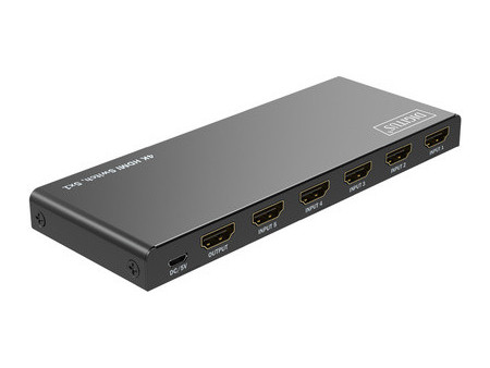 DIGITUS Commutateur HDMI 4K, 5x1, noir