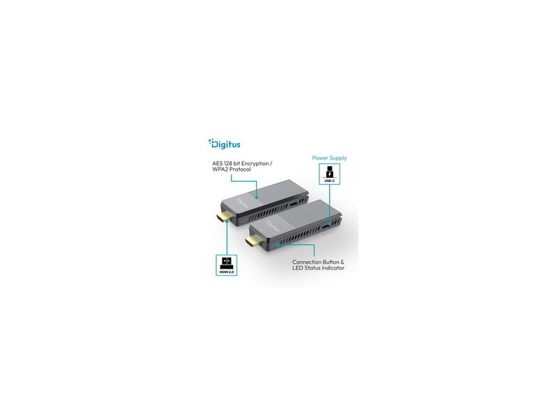 DIGITUS Kit amplificateur HDMI Wireless 4K, 150 m, 4K/60Hz