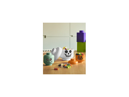 LEGO Mini-boîte en forme de tête STORAGE HEAD GREEN SKELETON