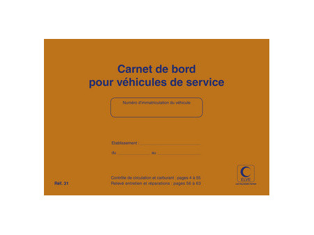 ELVE Carnet de bord pour véhicules de service, 150 x 215 mm