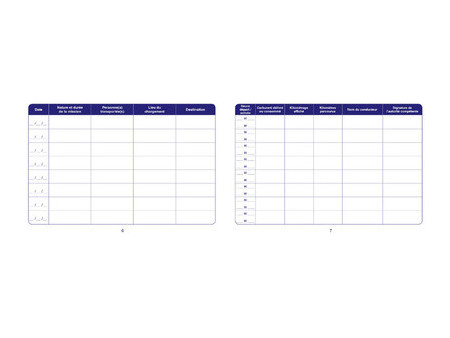 ELVE Carnet de bord pour véhicules de service, 150 x 215 mm