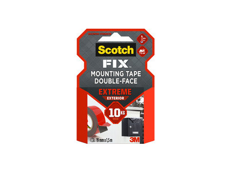 Scotch-FIX Ruban adhésif double face pour extérieur, 1,5 m