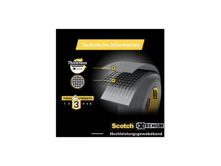 Scotch Ruban adhésif toilé universel 2904, 48 x 10 m, argent