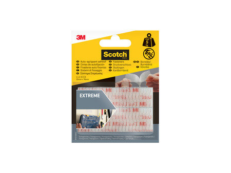 Scotch Adhésif auto-agrippant, transparent, 25 x 75 mm