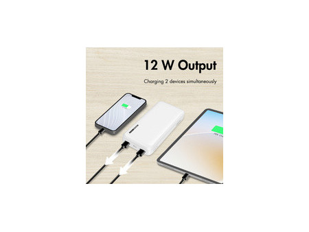 LogiLink Powerbank 20.000 mAh, 2x USB-A, 1x USB-C, blanc