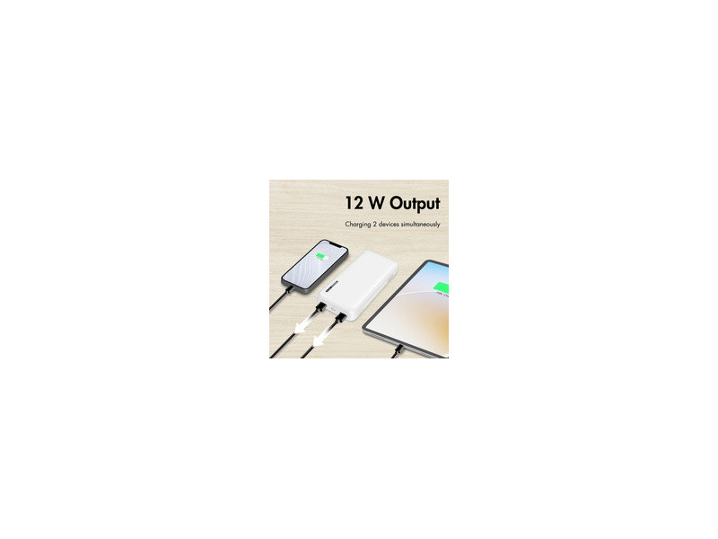 LogiLink Powerbank 20.000 mAh, 2x USB-A, 1x USB-C, blanc
