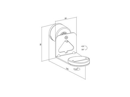 LogiLink Support mural pour haut-parleur SONOS ERA, noir