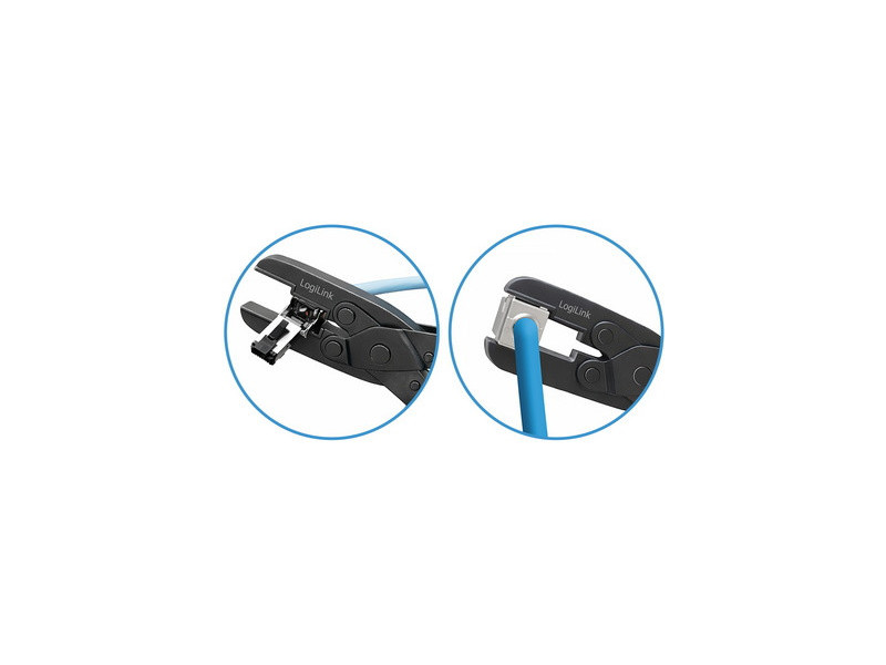 LogiLink Pince à sertir pour Keystone & J45, noir/bleu