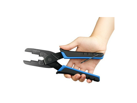 LogiLink Pince à sertir pour Keystone & J45, noir/bleu