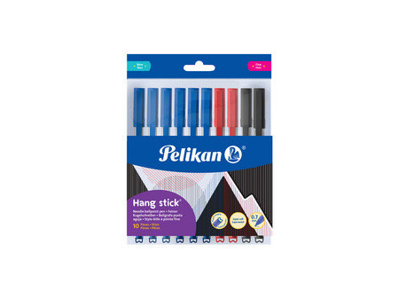 Pelikan Stylo à bille Hang Stick, 0,7 mm, sachet de 10
