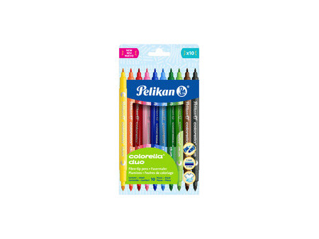 Pelikan Feutre double colorella duo, étui carton de 10