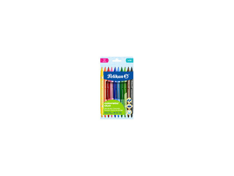 Pelikan Feutre double colorella duo, étui carton de 10