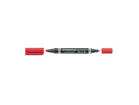 STAEDTLER Marqueur permanent 348 Lumocolor duo, rouge