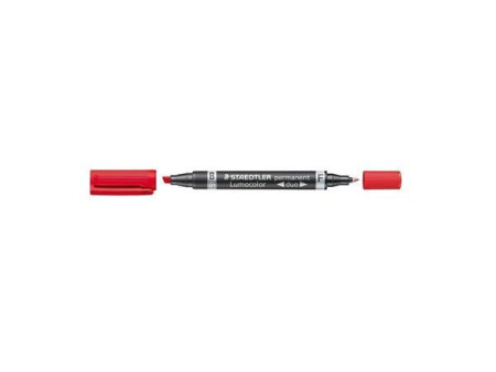 STAEDTLER Marqueur permanent 348 Lumocolor duo, rouge