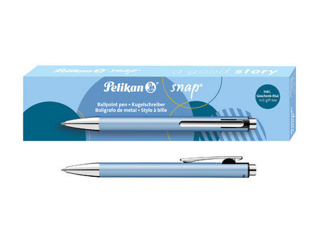 Pelikan Stylo à bille rétractable Snap Metallic, platine