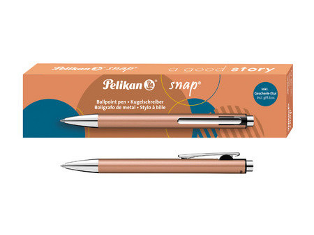 Pelikan Stylo à bille rétractable Snap Metallic, platine