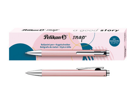 Pelikan Stylo à bille rétractable Snap Metallic, bleu glace