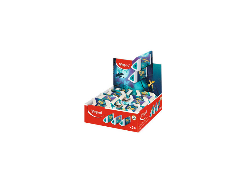 Maped Gomme en plastique Pyramide DRAGON, présentoir de 24
