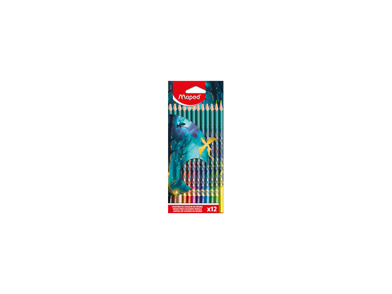 Maped Crayon de couleur triangulaire DRAGON, étui de 12