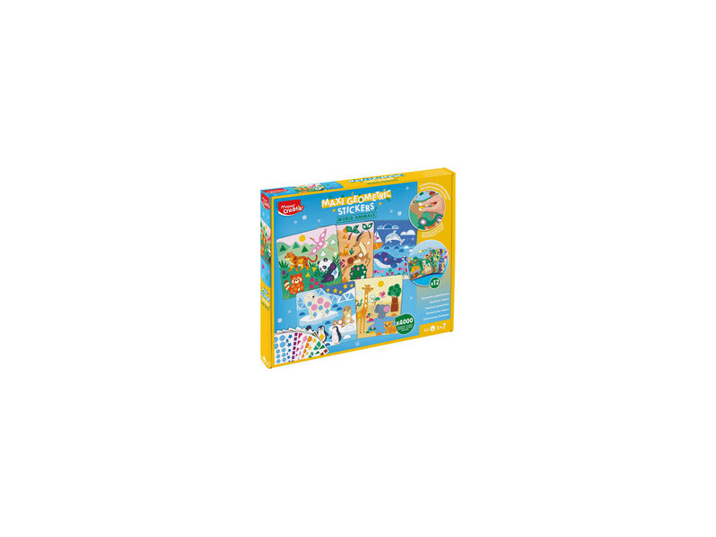 Maped Creativ Kit gommettes ANIMAUX DU MONDE, maxi