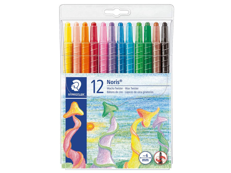 STAEDTLER Crayon en cire Noris, étui plastique de 12