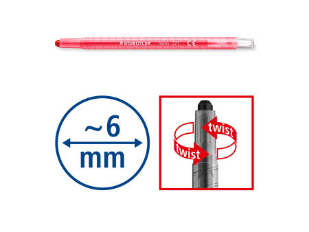 STAEDTLER Crayon en cire Noris, étui plastique de 12