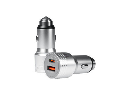 LogiLink Chargeur USB pour voiture, 2 ports, 20 W, argent