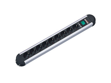 BACHMANN Barre multiprise PRIMO CLASSIC ALU, 12 prises sans