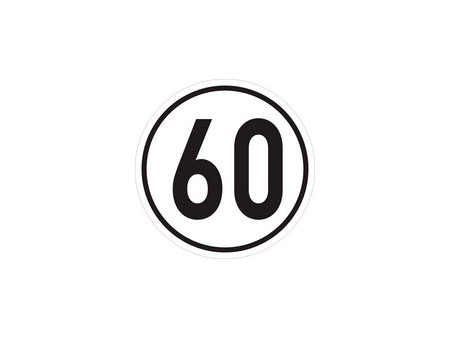IWH Panneau de limite de vitesse, 6 km/h, autoadhésif