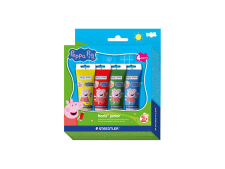 STAEDTLER Peinture aux doigts Noris junior Peppa, étui de 4