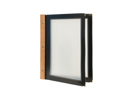 Securit Inserts pour protège-menus WOOD, marron