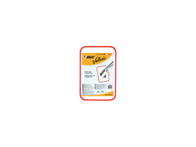 BIC Tableau blanc Velleda, 2 faces, dimensions: 300 x 440 mm