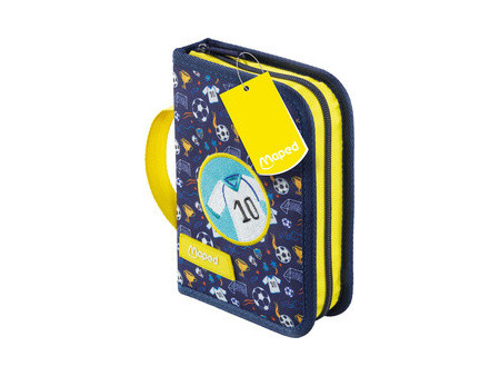 Maped Étui scolaire Football, polyester, bleu foncé / jaune