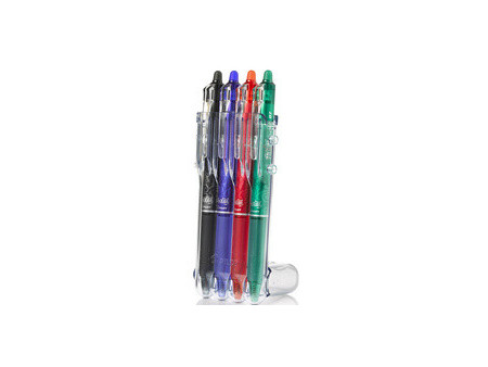 PILOT Stylo roller FRIXION BALL CLICKER 07 Set2Go, étui de 4
